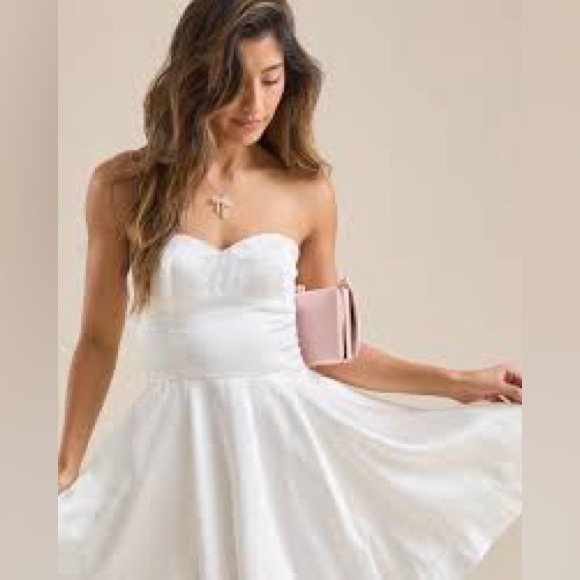 altar'd state white satin dress Altard State white satin dress size small